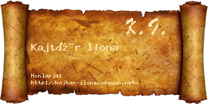 Kajtár Ilona névjegykártya