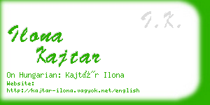 ilona kajtar business card